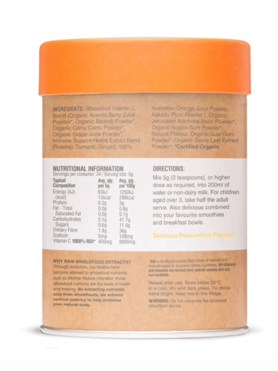 Amazonia Raw Vitamin C+ Powder 120G 5 Amazonia Raw Vitamin C+ Powder 120G 2